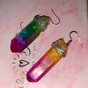 Handmade Arua rainbow crystal necklace